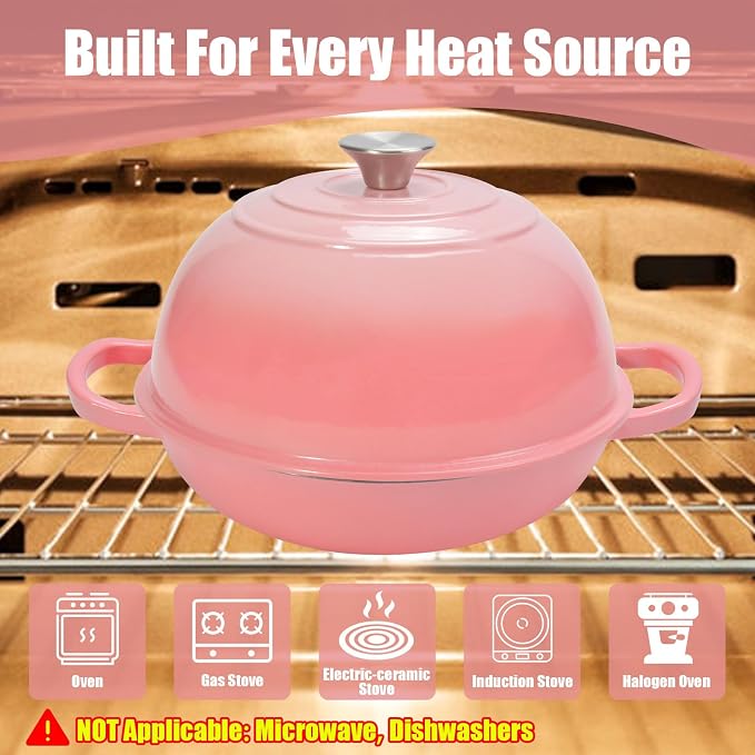 6QT Enameled Cast Iron Dutch Oven - Image 4
