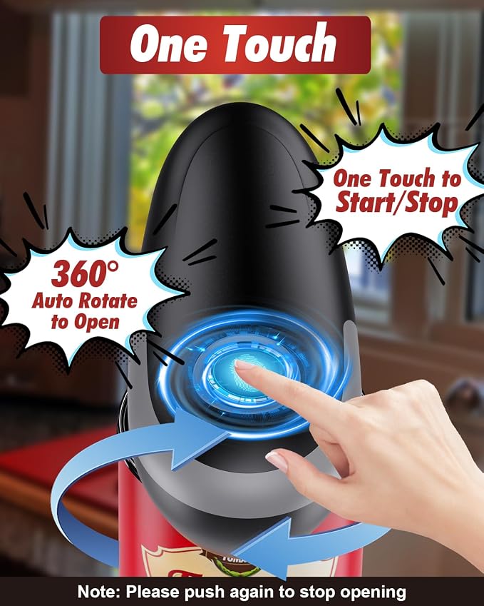 One Touch Electric Can Opener Fits All Can Sizes - Image 2