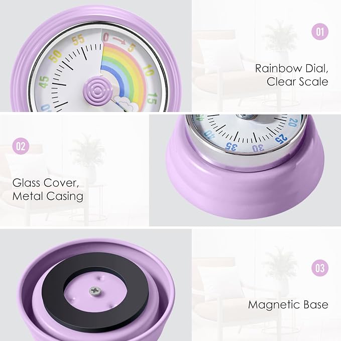 Visual Timer for Kids Rainbow Kitchen Timer - Image 5