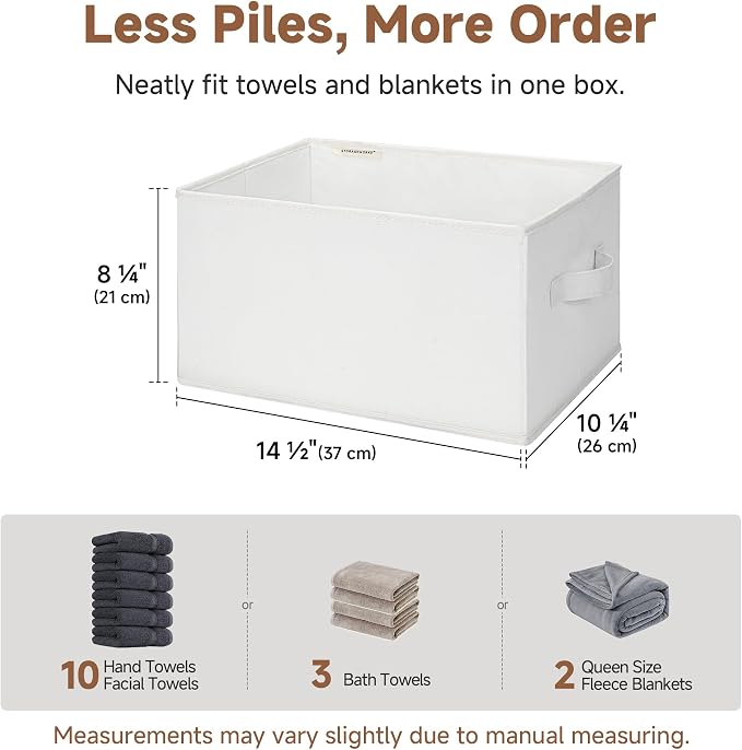 StorageWorks Collapsible Shelf Baskets, Storage Bins - Image 4
