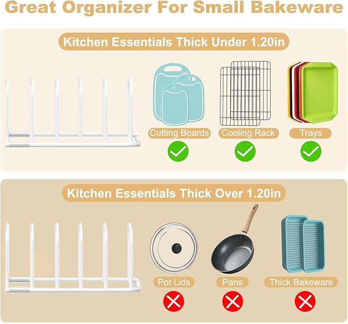 Fikoksol Cutting Board Organizer and Baking Sheet Rack, Tray Dividers - Image 4