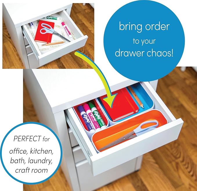 Three by Three Seattle 5 Piece Metal Organizer Tray Set - Image 5