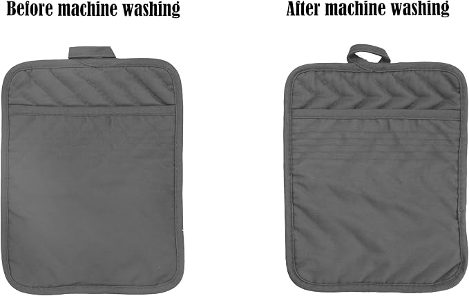 Oven Pot Holder with Pocket Cotton Heat Resistant Coaster Potholder Kitchen Hot - Image 5