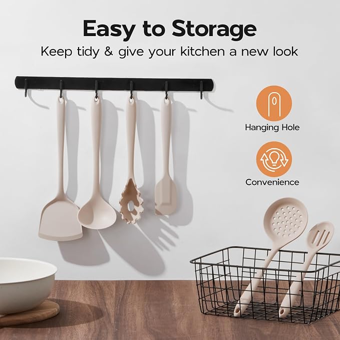 Onader Kitchen Utensils Set, Silicone Non Toxic Cooking Utensils - Image 5