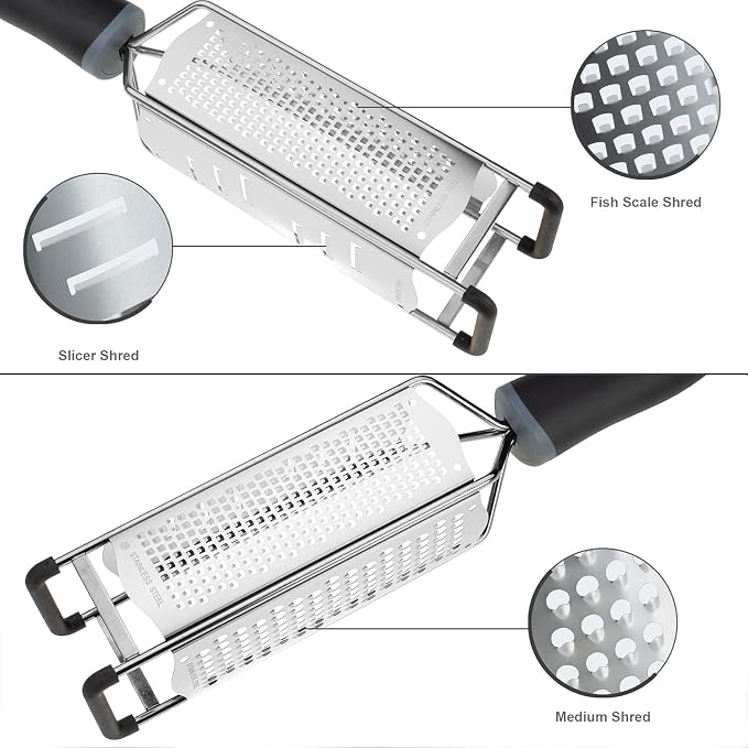 3 in 1 Cheese Grater Zester Citrus Lemon 304 Stainless Steel Zester Versatile - Image 3