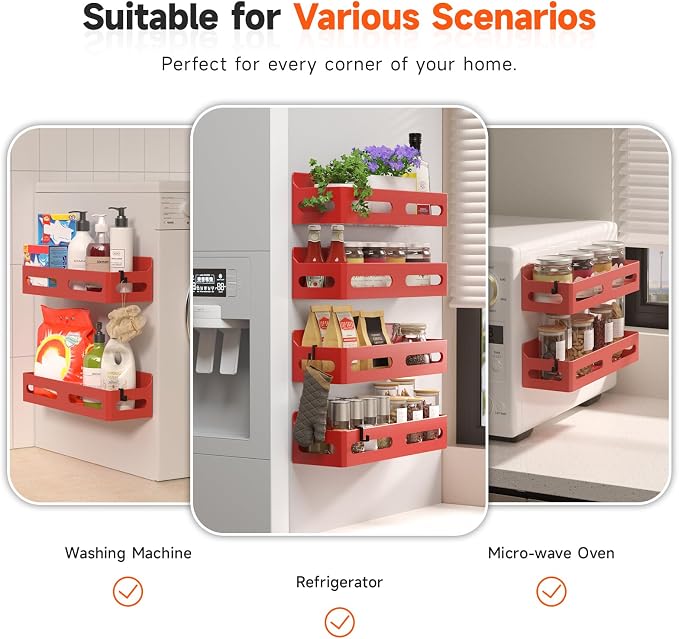 Sevenblue 4 Pack Strong Magnetic Spice Rack - Image 6