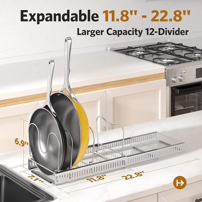ORDORA Pots and Pans Organizer under Cabinet - Image 2