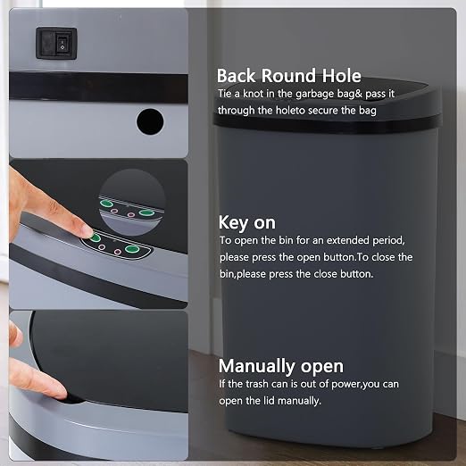 13 Gallon/50 L Kitchen Trash Can - Image 4