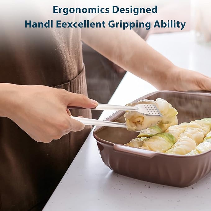8 Pack Serving Tongs, 9 Inch, Stainless Steel - Image 4