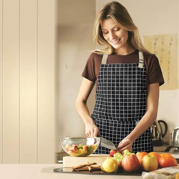 NLUS 2 Pack Kitchen Cooking Aprons, Adjustable Bib Waterproof Chef Apron - Image 6
