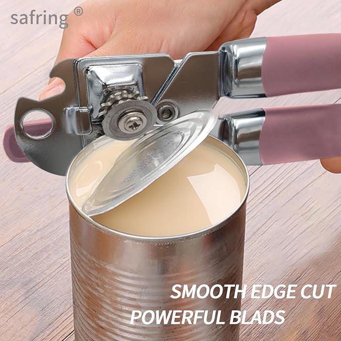 Safring Can Opener Manual, Handheld Strong Heavy Duty Stainless Steel Can Opener - Image 4