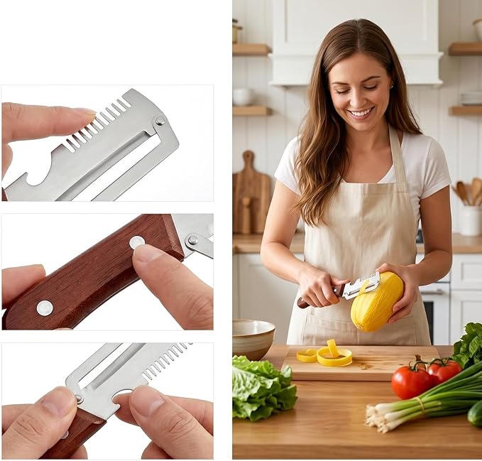 2-Pack Multifunctional Vegetable Peeler, 3 in 1 Kitchen Peeler - Image 4