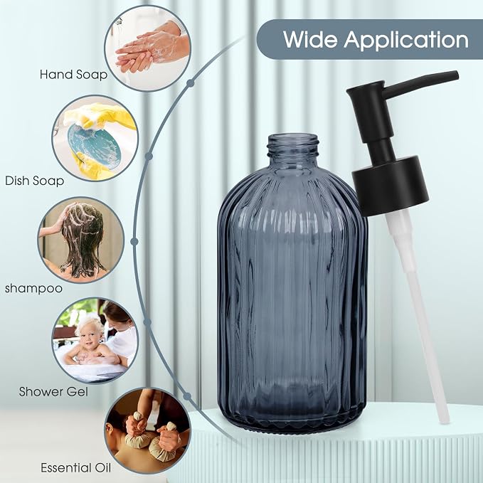 Topsky Stripe Glass Soap Dispenser - Image 6
