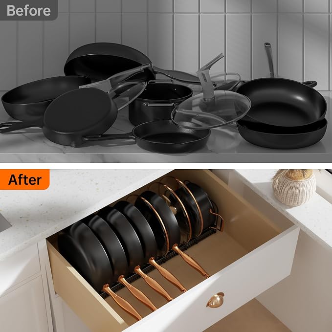MUDEELA 2 Pack Pots and Pans Organizer Rack - Image 7