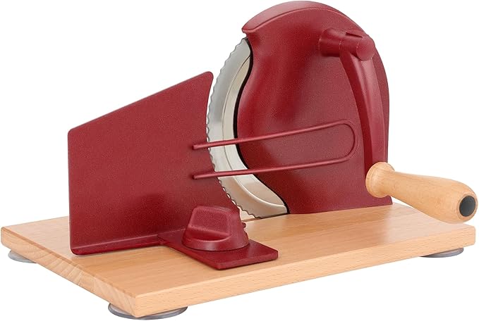 CAWIU Manual Bread Slicer with Hand Crank- Adjustable Thickness Bread Cutter by CAWIU