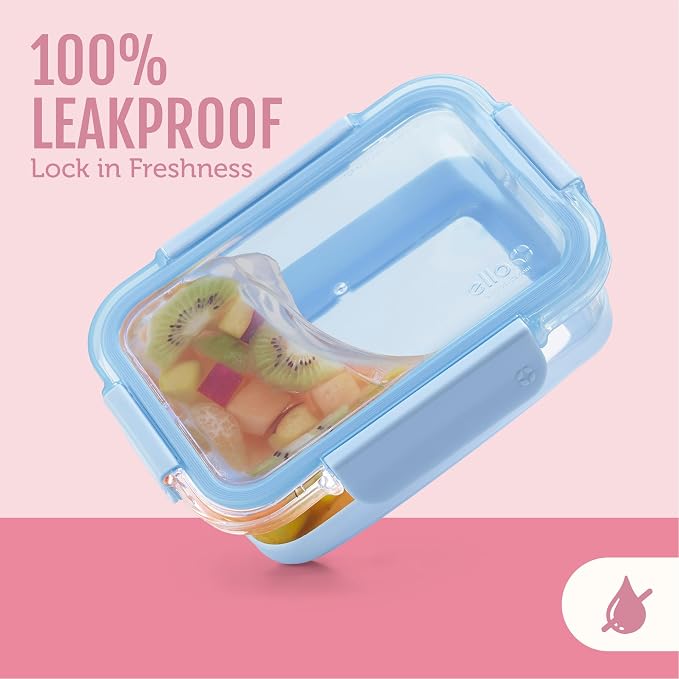 Ello Duraglass Refresh 3.4 Cup Meal Prep Sets 10Pc, 5 Pack Set- Glass Food - Image 5