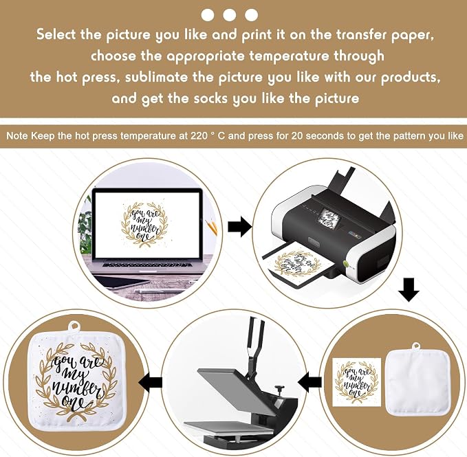 Patelai 30 Pieces Blank Sublimation Oven Mitts Set Include Blank Sublimation - Image 6
