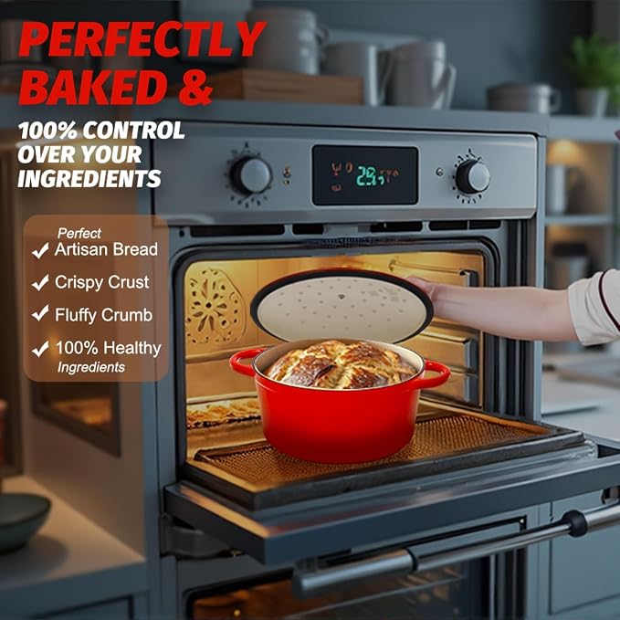 5QT Enameled Cast Iron Dutch Oven - Image 5