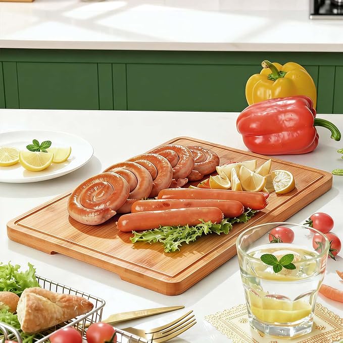 Zarler Bamboo Cutting Boards for Kitchen, 15.5x10.5 Wood Cutting Board - Image 9