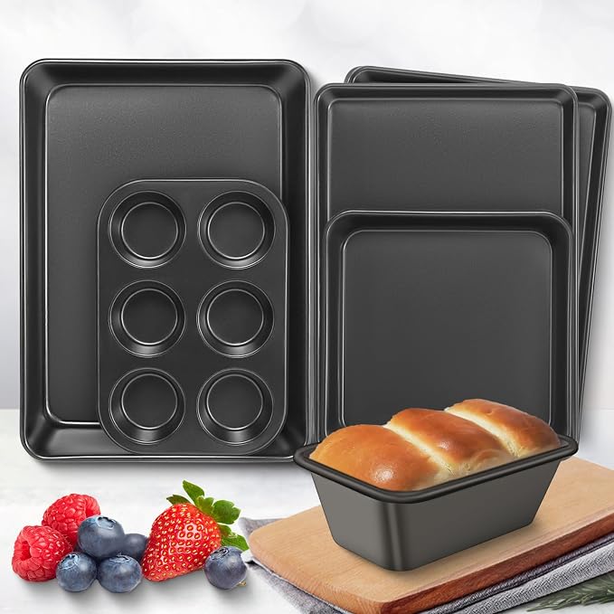 Baking Pans Set, Nonstick Bakeware Sets, Oven Pans - Image 7