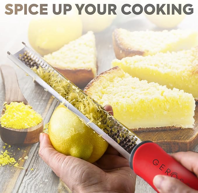 Stainless Steel Cheese Grater & Lemon Zester w/Extra Sharp Blade - Image 3