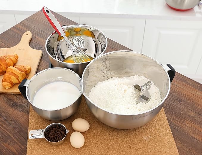 Rorence Stainless Steel Non-Slip Mixing Bowls - Image 2