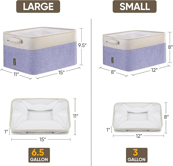 BALEINE 4 Pack Fabric Closet Storage Bins - Image 2