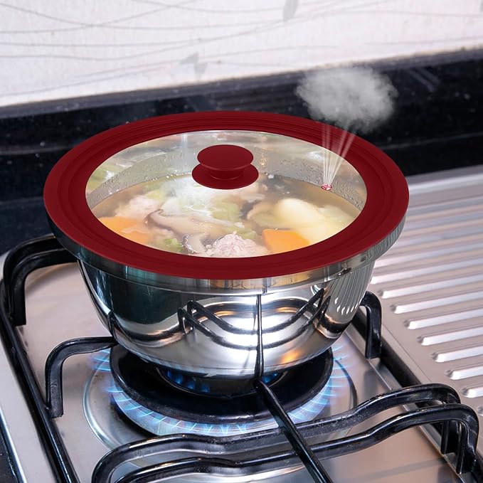 Universal Lid for Pots Pans and Skillets, 2 Pack Pan Cover fit 7", Silicone - Image 4