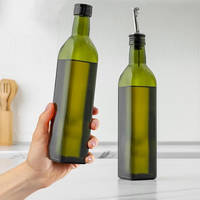 Zulay Kitchen 17oz Olive Oil Dispenser Bottle – Glass Oil Cruet - Image 5