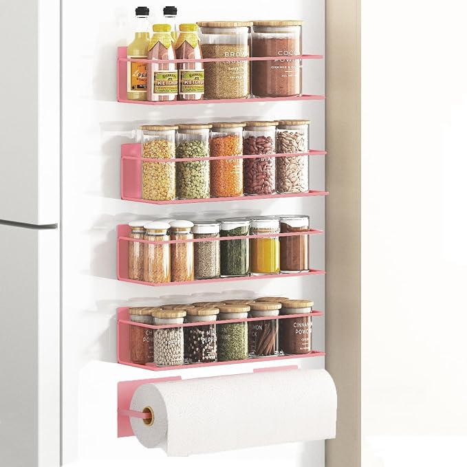 Magnetic Spice Rack For Refrigerator Magnetic Fridge Shelf For Kitchen Spice by Roysili