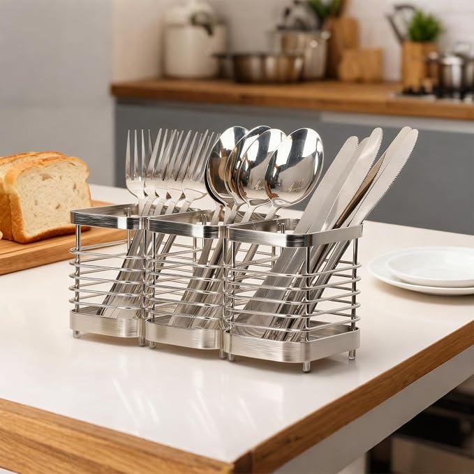 Utensil Holder, Stainless Steel Utensil Drying Rack - Image 5