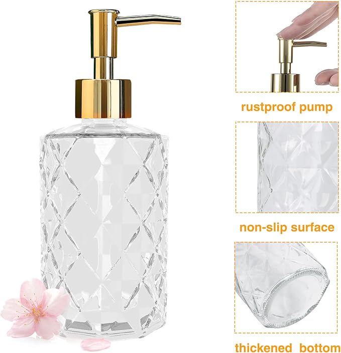 Clear Glass Soap Dispenser - Image 3