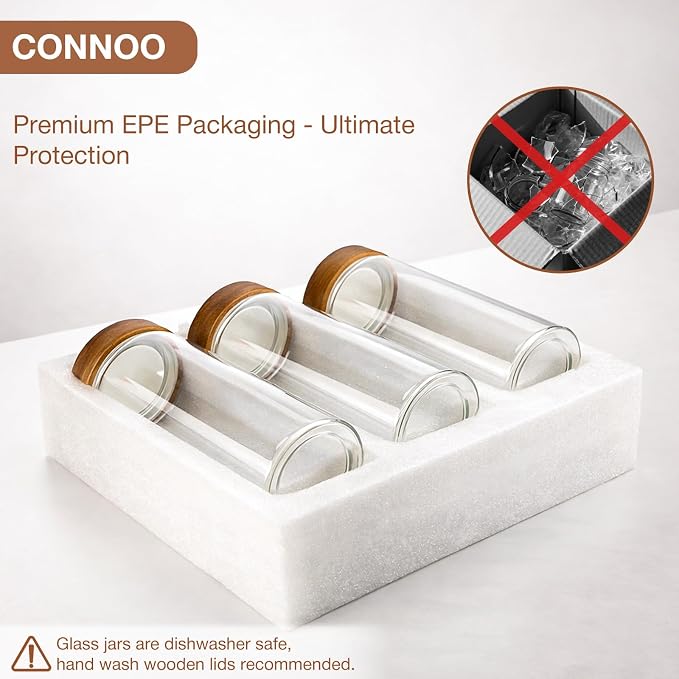 CONNOO 40oz Airtight Glass Storage Containers - Image 7