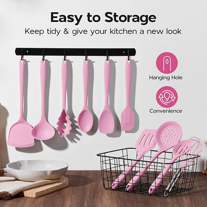 Onader Silicone Cooking Utensils Set, 10 Pieces Kitchen Utensils Set - Image 6