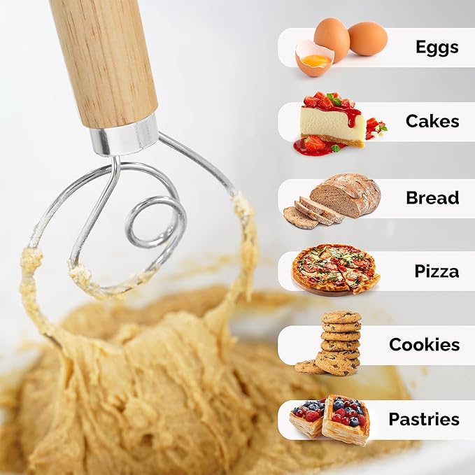 Zulay Kitchen 13-Inch Danish Dough Whisk - Image 3