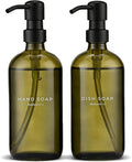 MaisoNovo Soap Dispenser 2-Piece Set | 16.9oz Green Bottles by MaisoNovo-TheArtofSustainableLiving