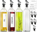 gmisun Olive Oil Dispenser for Kitchen, 4 Pack 17 fl oz Glass Oil Dispensers by GMISUN