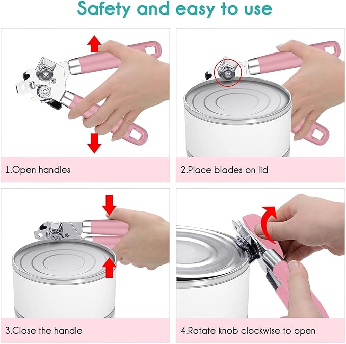Can Opener, Professional 3-In-1 Multifunctional Manual Can Openers Bottle Opener - Image 7