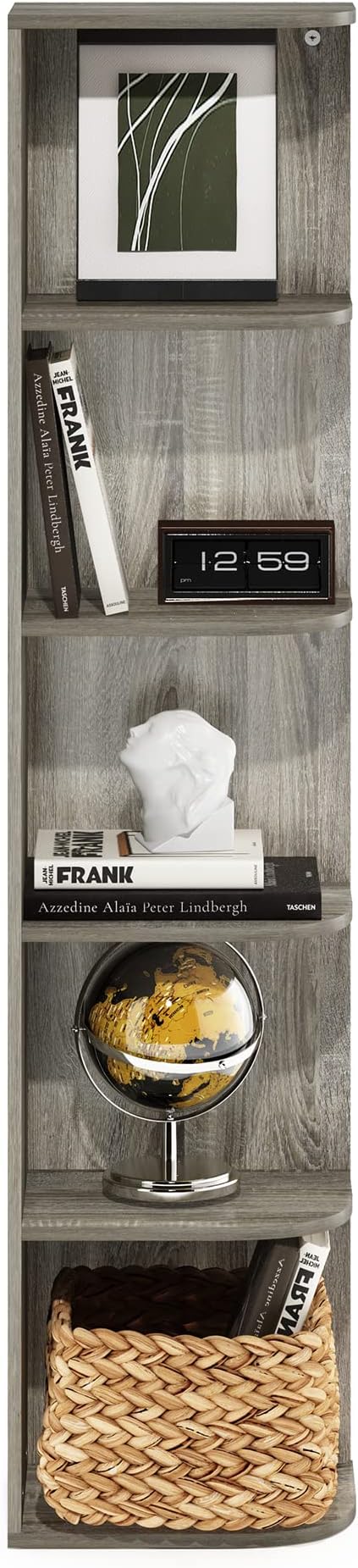 Furinno PASIR Book Shelf, 5-Tier Corner Bookshelf - Image 5