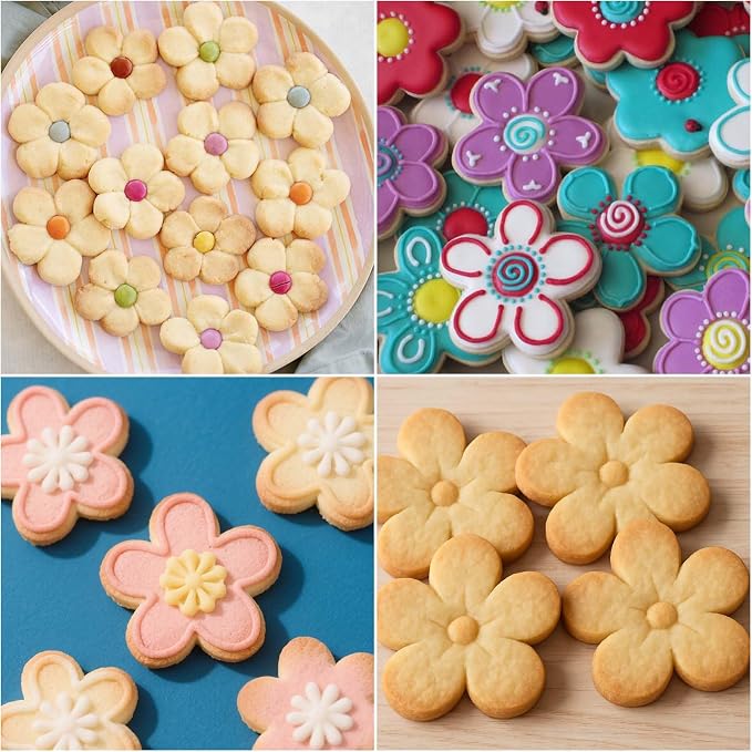 AIERSA Mini Flower Cookie Cutter, 15 Cavity Cracker Cutter, 1.4 Inch Small - Image 3