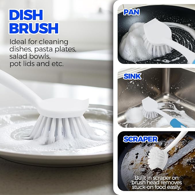 Holikme 6 Pack Dish Brush Set - Image 2