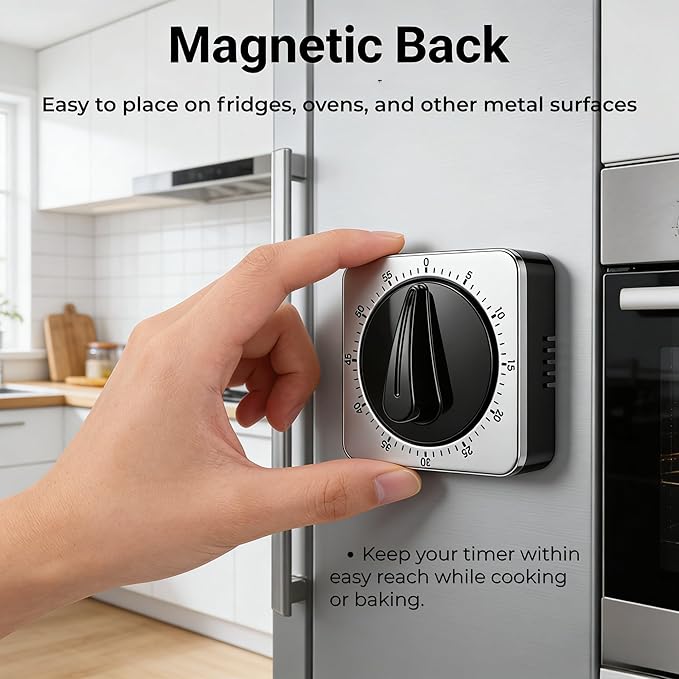 Searon Kitchen Timers for Cooking, Mechanical Wind Up Timer - Image 6