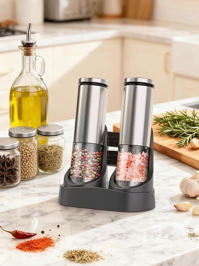 Electric Salt and Pepper Grinder Set - Image 7