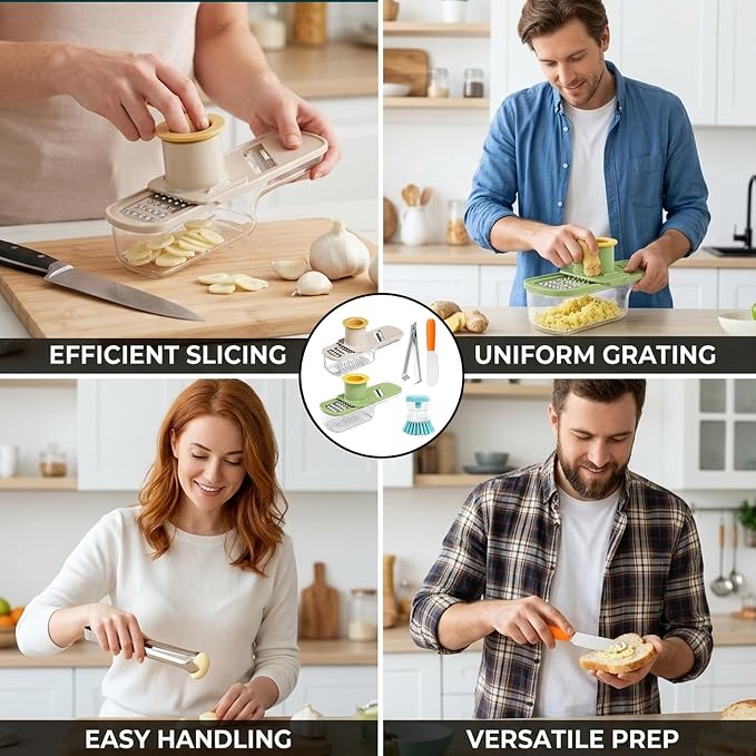 5-Piece Garlic Slicer Set for Easy Meal Prep, Garlic Slicer Super Thin - Image 7