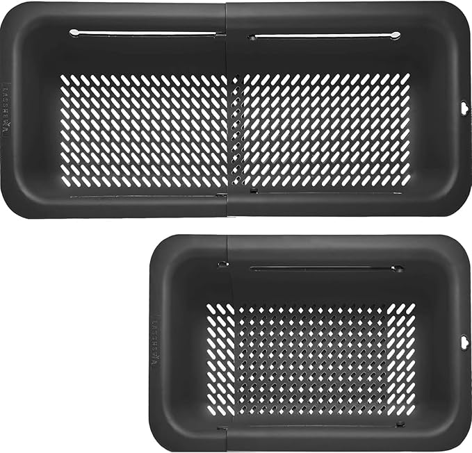 LASSHSWA Collapsible Colander for Kitchen, Over the Sink Strainer Basket for by LASSHSWA