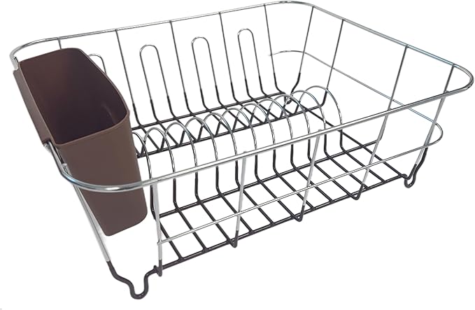 Dish Drying Rack & Cutlery Holder 2 Piece Set by SweetHomeCollection
