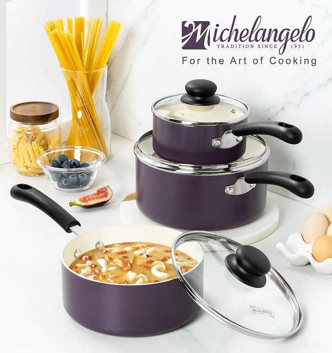 MICHELANGELO Nonstick Sauce Pan - Image 7