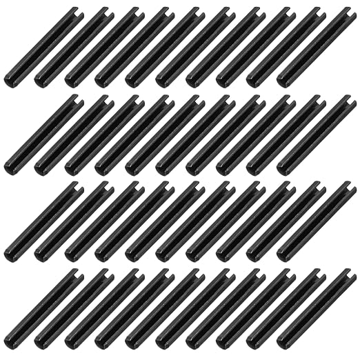 MECCANIXITY 60Pcs Slotted Split Roll Pins 6/25 Inch Dia. 1-4/5 Inch Length 65Mn by MECCANIXITY