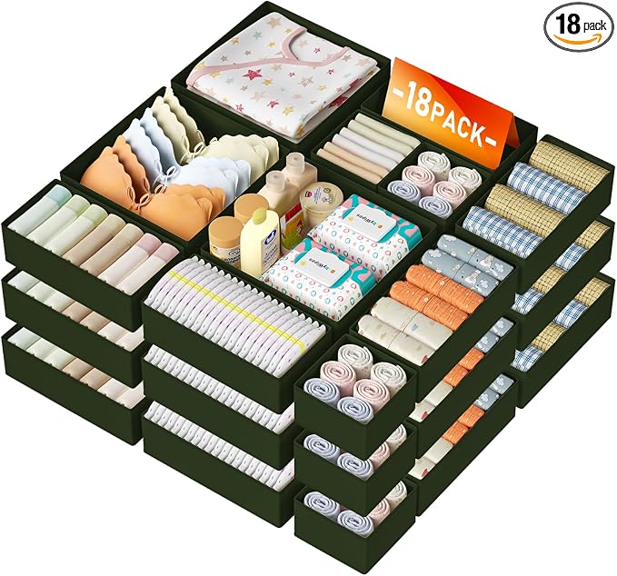 DIMJ Drawer Organizer Clothes 18 Pack by DiMJ