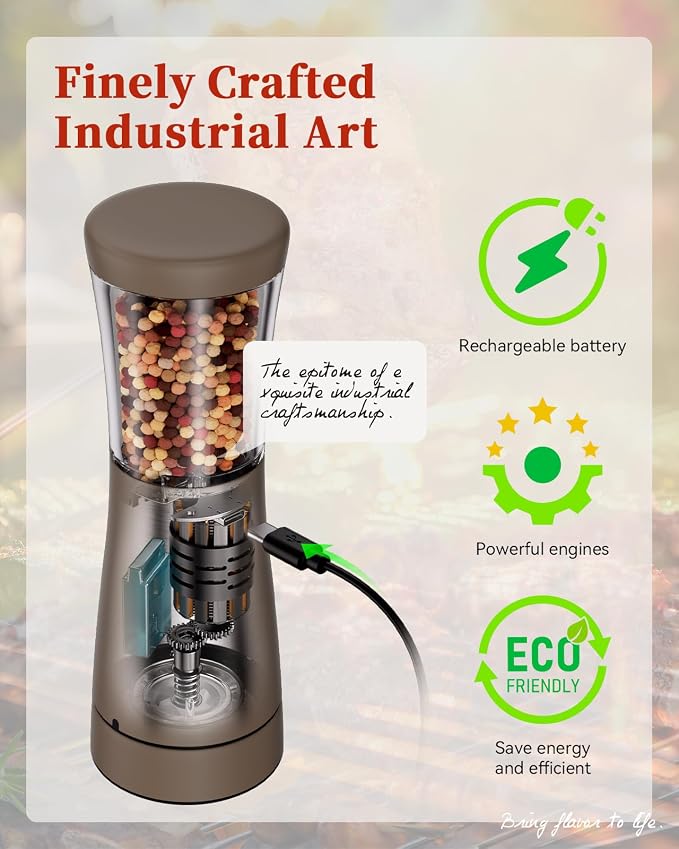 Electric Salt and Pepper Grinder Set - Image 4